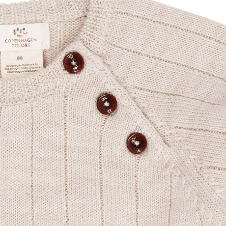 Copenhagen Colors Pale Cream Melange Merino Strikket Genser