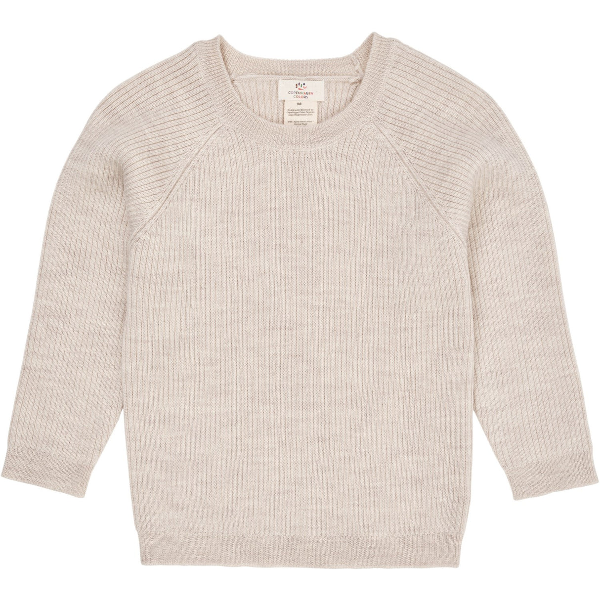 Copenhagen Colors Pale Cream Melange Merino Classic Rib Genser