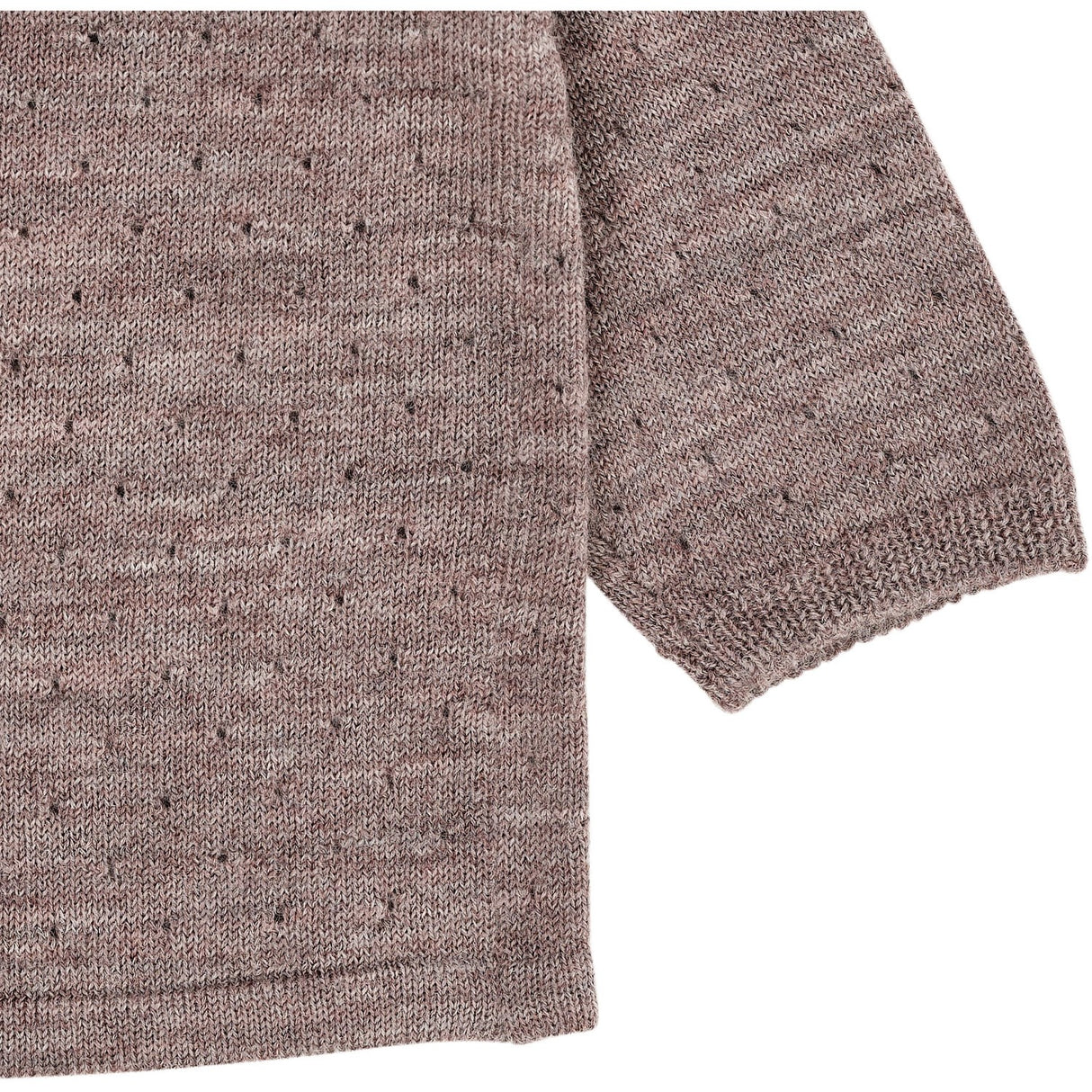 Copenhagen Colors Natural Melange Merino Crossover Cardigan Pointelle