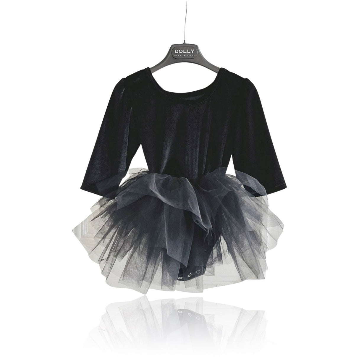 Dolly by Le Petit Tom Black Dolly Universe Velvet Planet Tutu Kjole