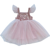 Dolly by Le Petit Tom Pink Dolly Universe Sequin Glitter Galaxy Tutu Kjole