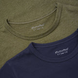 Minymo Dark Olive T-shirts Basis 32 2-pakning 2