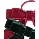 Konges Sløjd Green/Sangria 2 Pack Velvet Double Bow Elastic