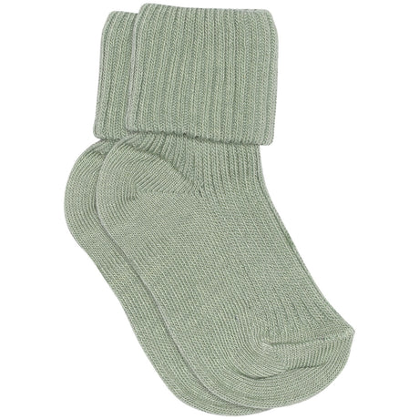 Mp Danmark Granite Green Cotton rib baby socks