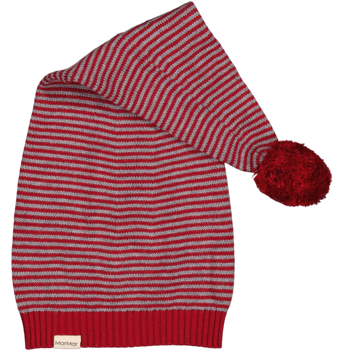 MarMar Cotton Rayon Knit Stripe Hibiscus Red Stripe Alfen Nisselue