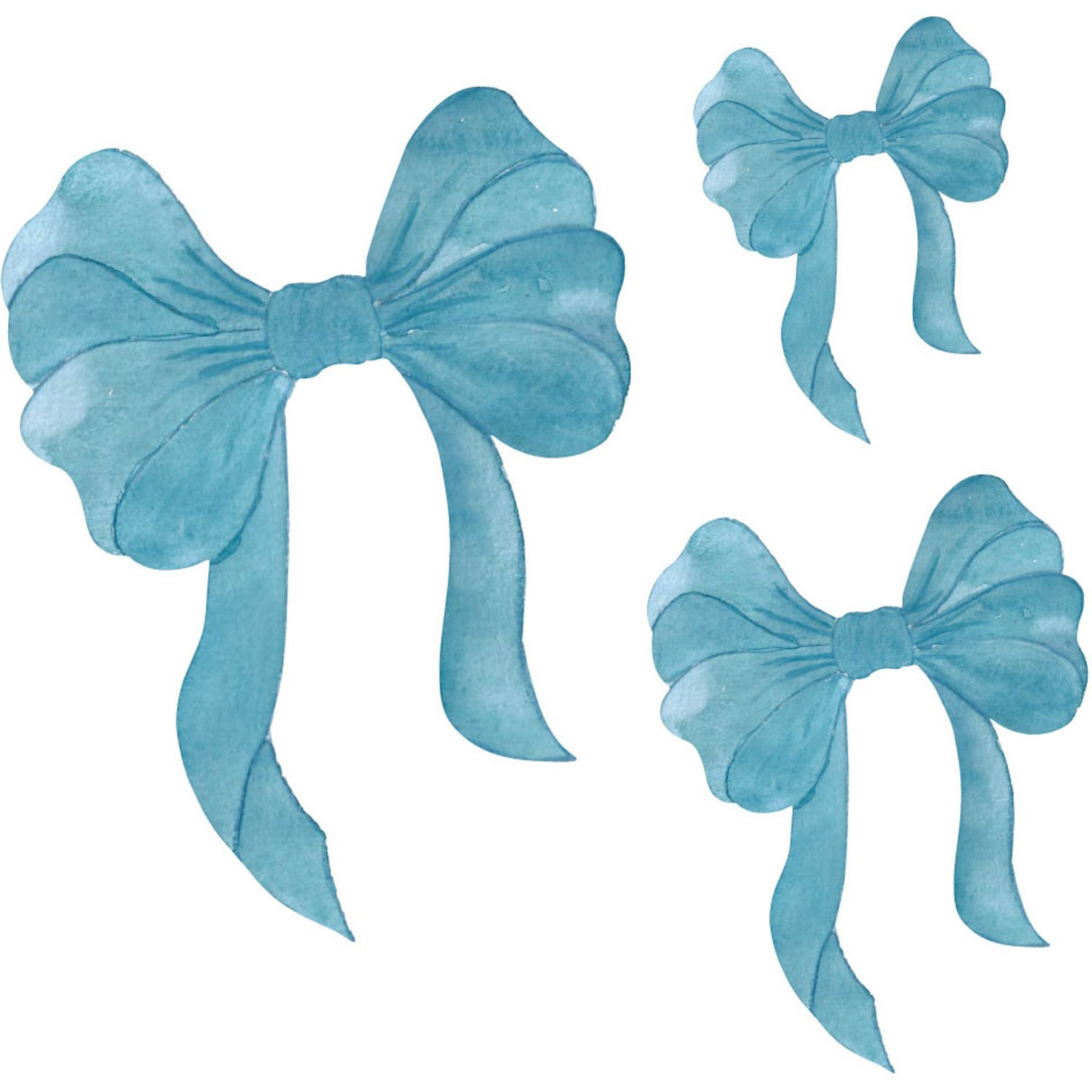 That's Mine Blue Wallsticker Blue bows 3-pack