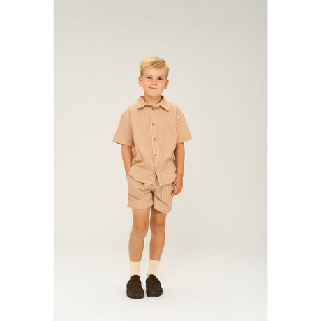 The New Indian Tan Striped Ollie Skjorte