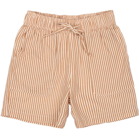 The New Indian Tan Striped Ollie Shorts