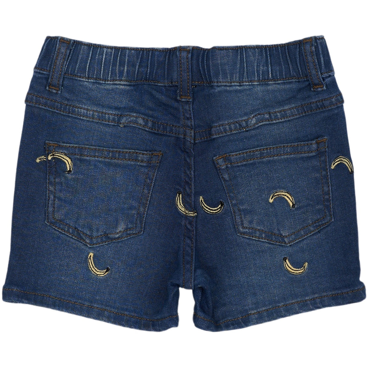 THE NEW Siblings Medium Blue Denim Embroidery Otis Denim Shorts