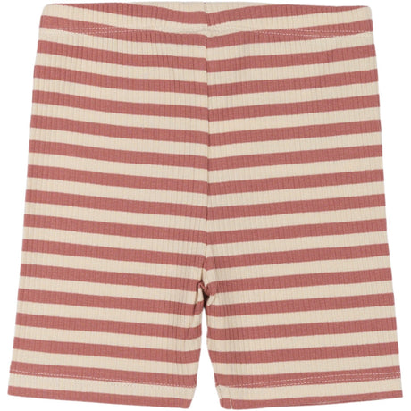 THE NEW Siblings Old Rose Striped Fro Uni Tight Rib Shorts