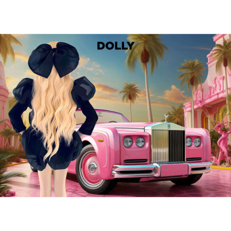 Dolly by Le Petit Tom Black Dolly World Big Organza Hår Sløyfe