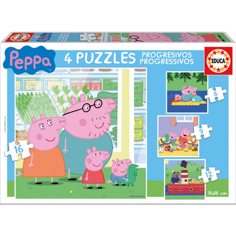 Educa Puslespill 6-9-12-16 Peppa Pig