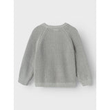 Lil'Atelier Limestone Emlen Lin Strikk Cardigan Noos