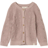 Lil'Atelier Shadow Gray Emlen Embroidery Ao Knit Cardigan