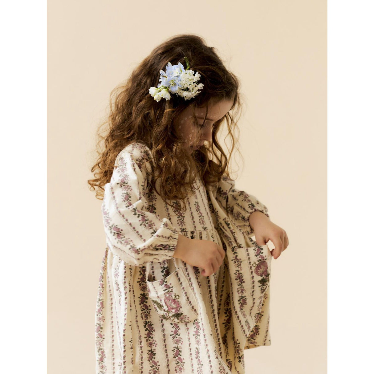 Lil'Atelier Turtledove Tala Loose Corduroy Dress