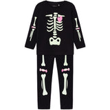 Name It Black Pink Oween Topp Set Skeleton