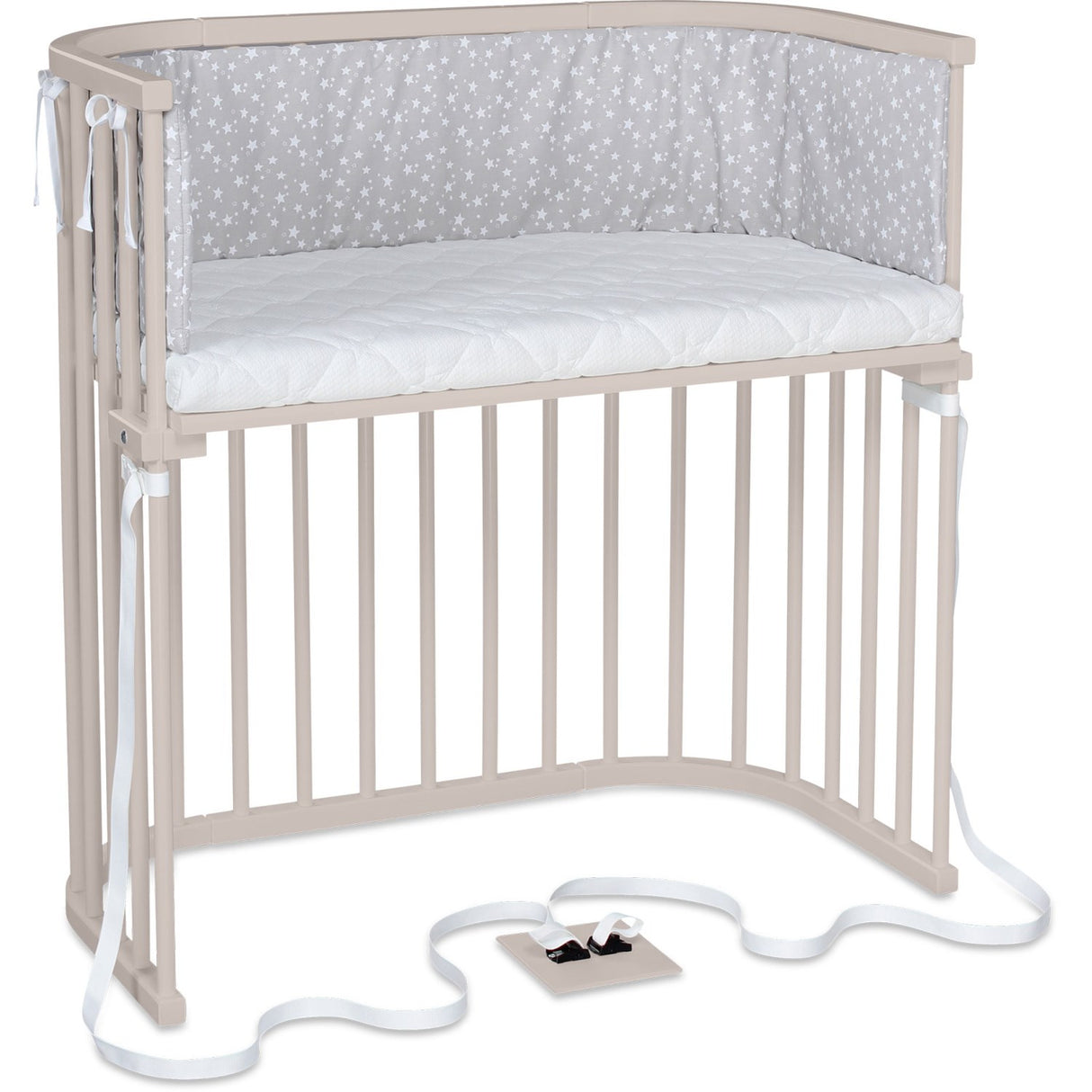 babybay® Beige Varnished Boxspring Co-Sleeper
