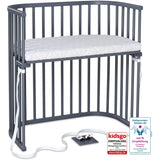 babybay® Grey Varnished Boxspring Co-Sleeper