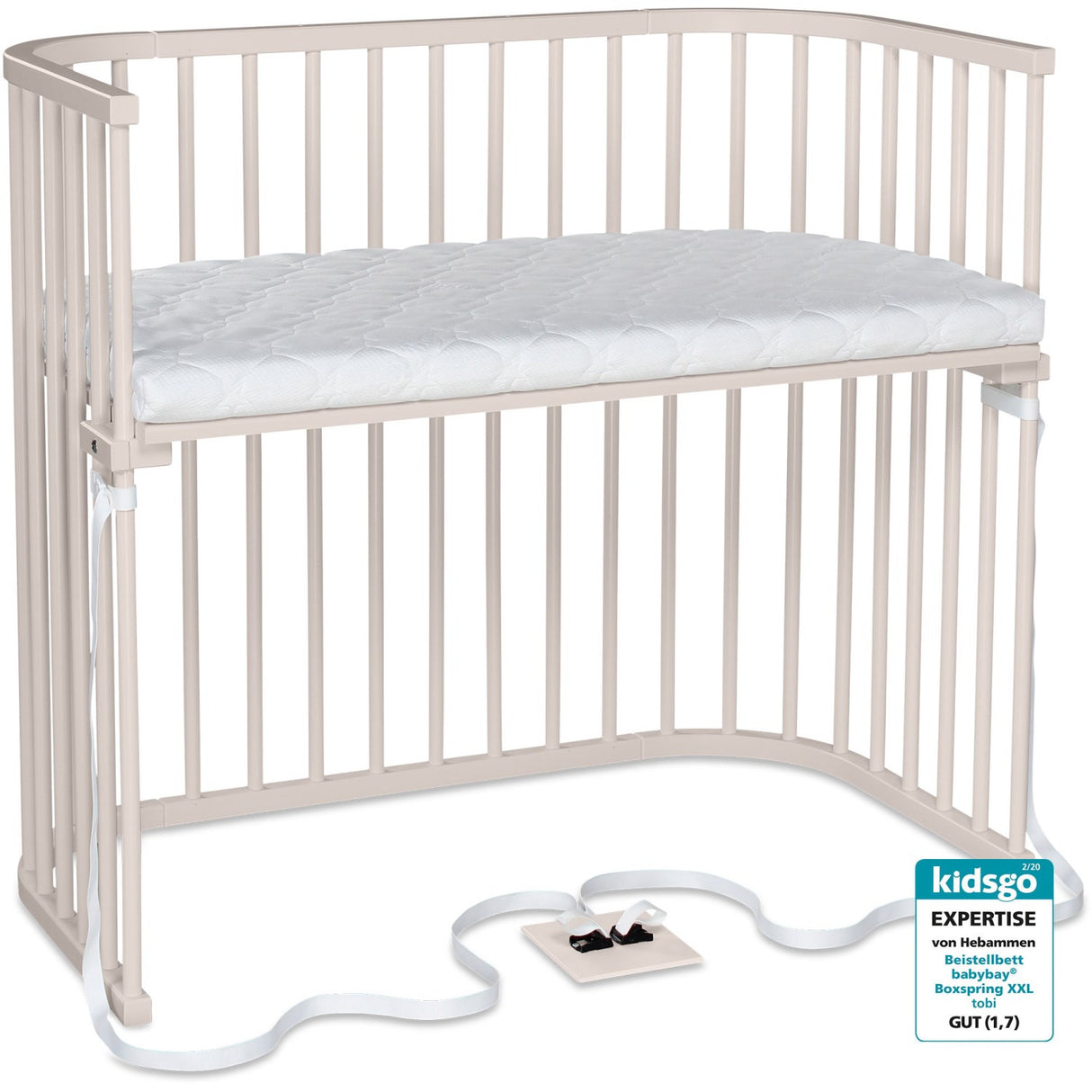 babybay® Beige Varnished Boxspring Xxl Co-Sleeper