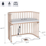 babybay® Natural Untreated Boxspring Xxl Co-Sleeper