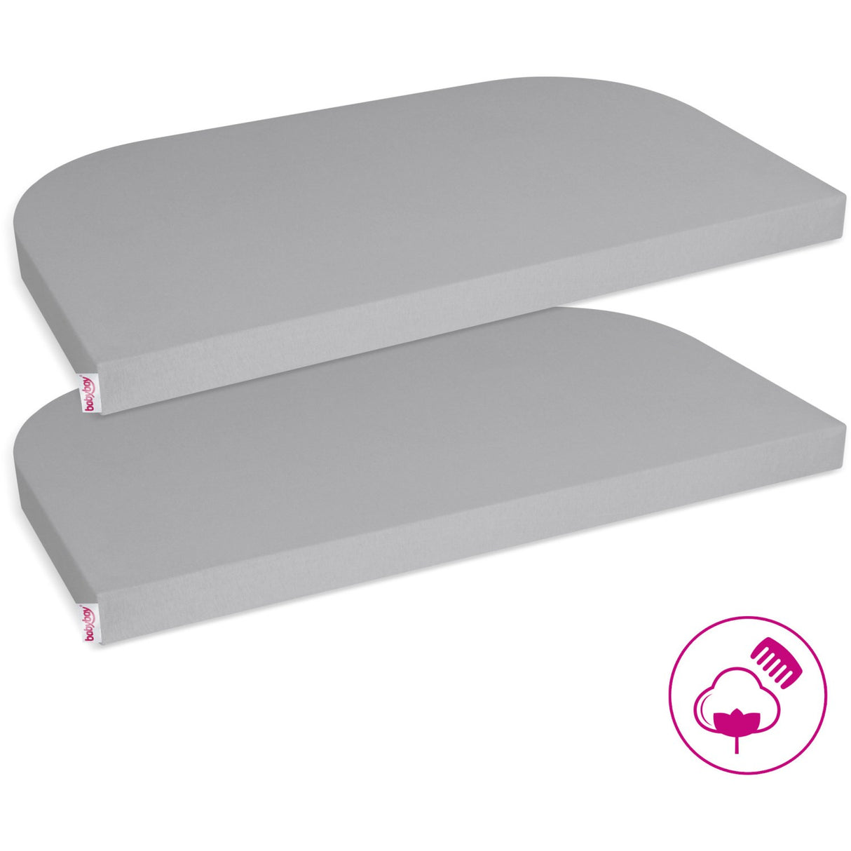 babybay® Grey Jersey Cover Deluxe Ark 2-Pakning Boxspring Xxl