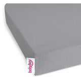 babybay® Grey Jersey Cover Deluxe Ark 2-Pakning Maxi, Midi, Boxspring, Comfort Og Comfort Plus