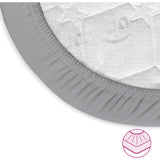 babybay® Grey Jersey Cover Deluxe Ark 2-Pakning Maxi, Midi, Boxspring, Comfort Og Comfort Plus