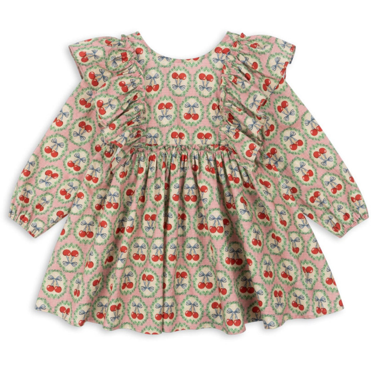 Konges Sløjd Cherry Bow Evia Ls Bow Dress Gots