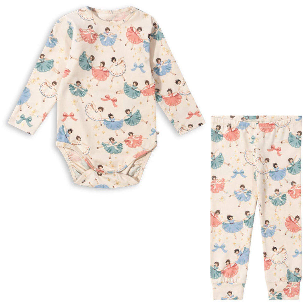 Konges Sløjd Bow Ballerinasko Basic Body/Pants Set Gots