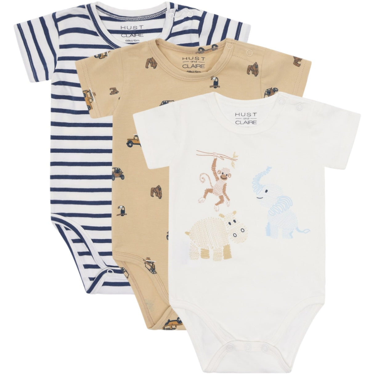 Hust & Claire Pale Khaki Bertram Body 3-pakning