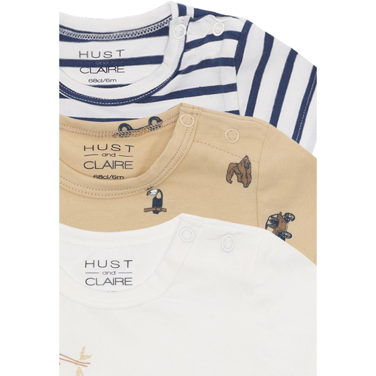 Hust & Claire Pale Khaki Bertram Body 3-pakning