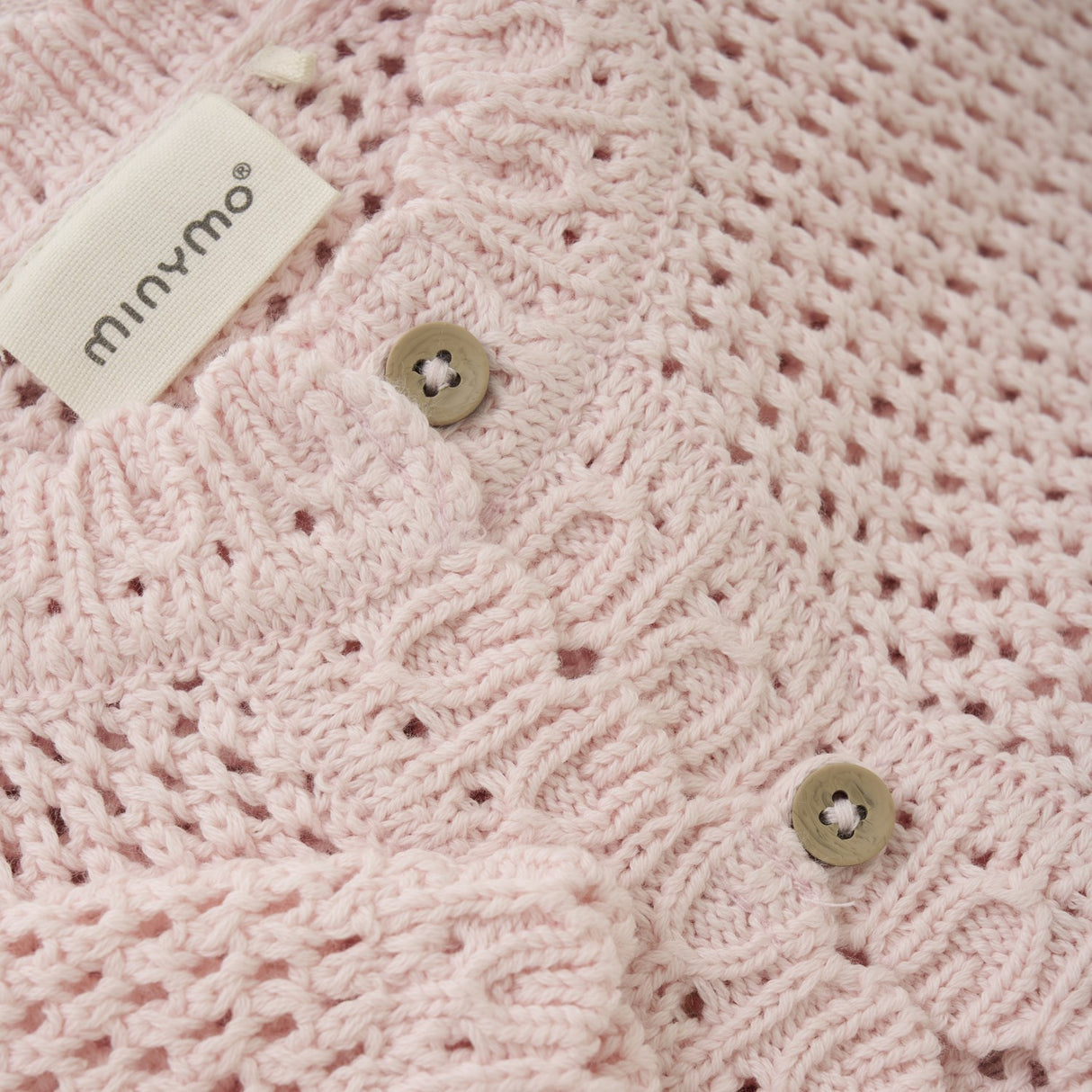 Minymo Pink Dogwood Cardigan Strikk