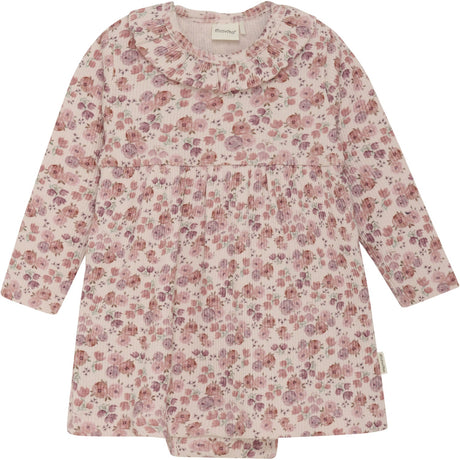 Minymo Peach Whip Kjole AOP Rib