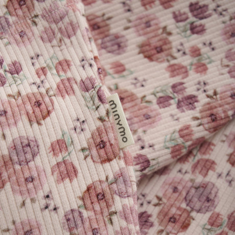 Minymo Peach Whip Leggings AOP Rib