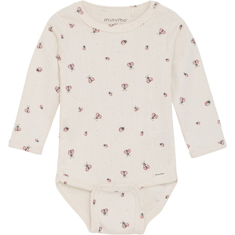 Minymo White Swan Body AOP Rib