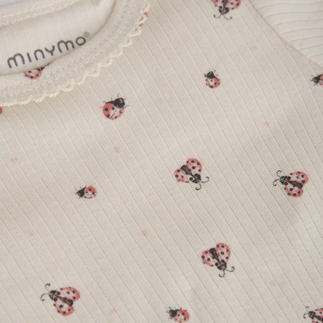 Minymo White Swan Body AOP Rib