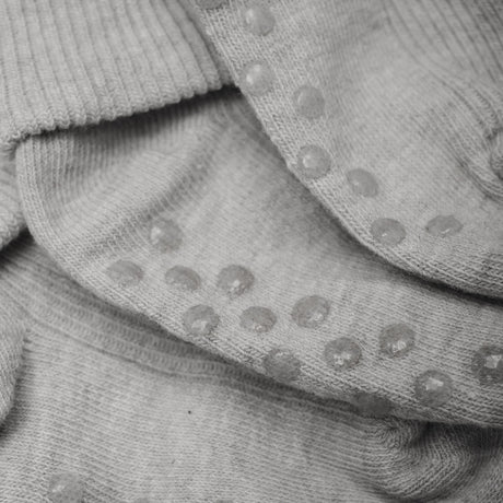 Minymo Light Grey Melange Baby Rib Sokker 2-Pakning