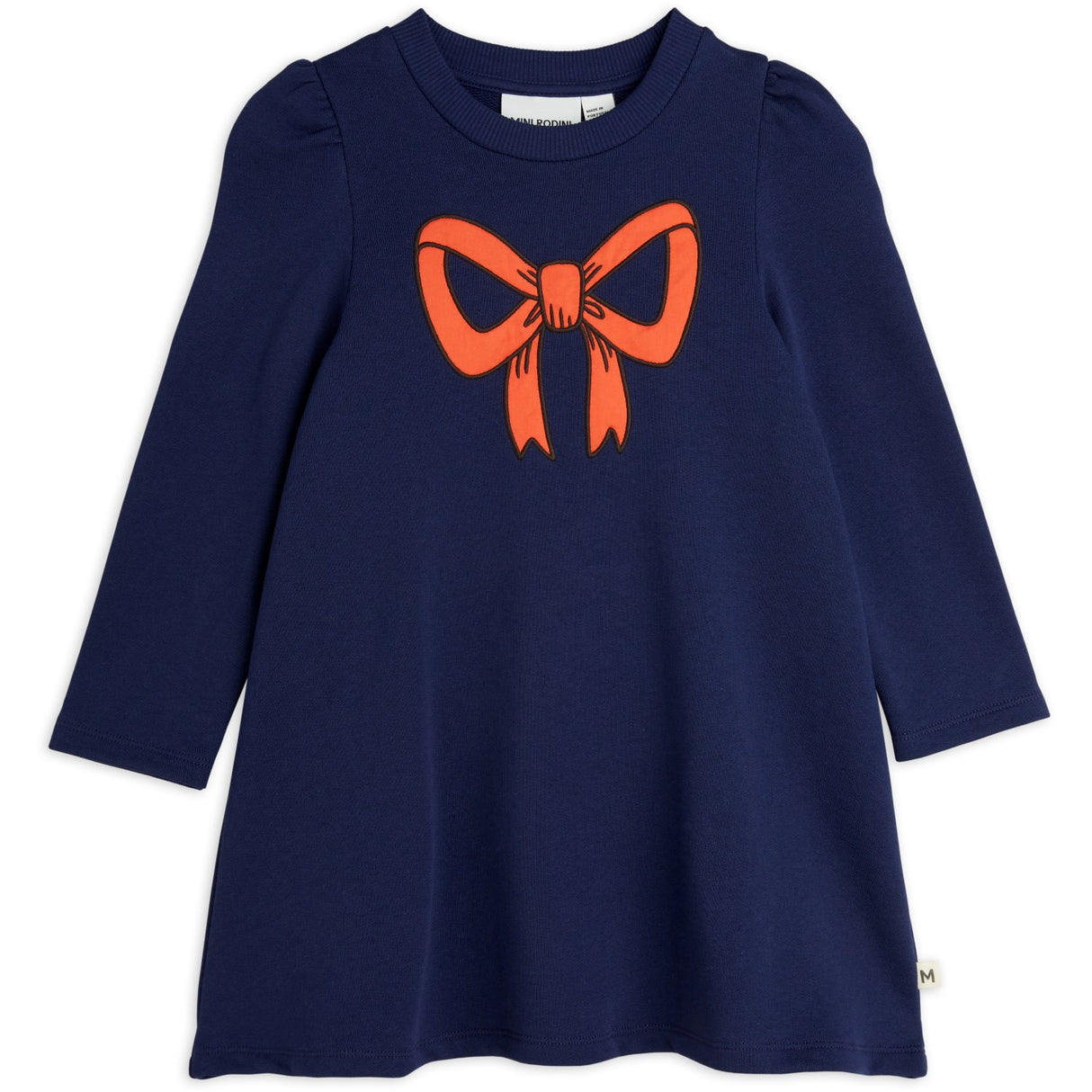 Mini Rodini Blue Bow Application Sweat Kjole