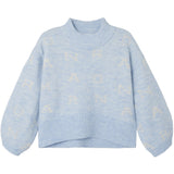 Name It Chambray Blue Melange Neify Oversize Strikk Bluse
