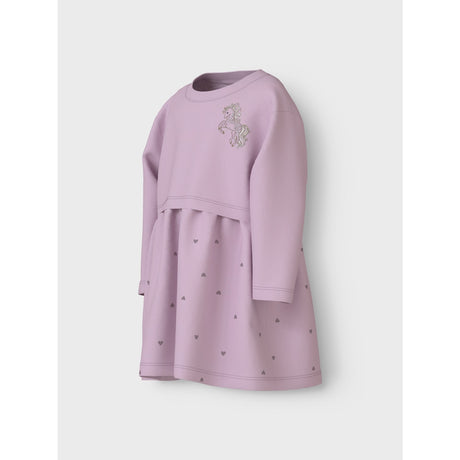 Name It Winsome Orchid Unicorn Valona Ls Regular Sweat Dress