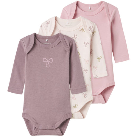 Name It Barely Pink Body 3-pakning Barely Pink Bow Noos
