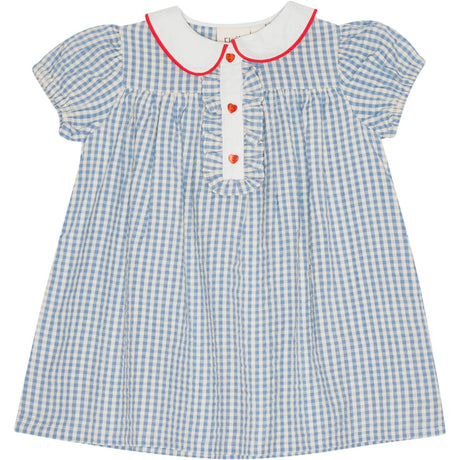 Flöss Blue/Soft White Gingham Kjole