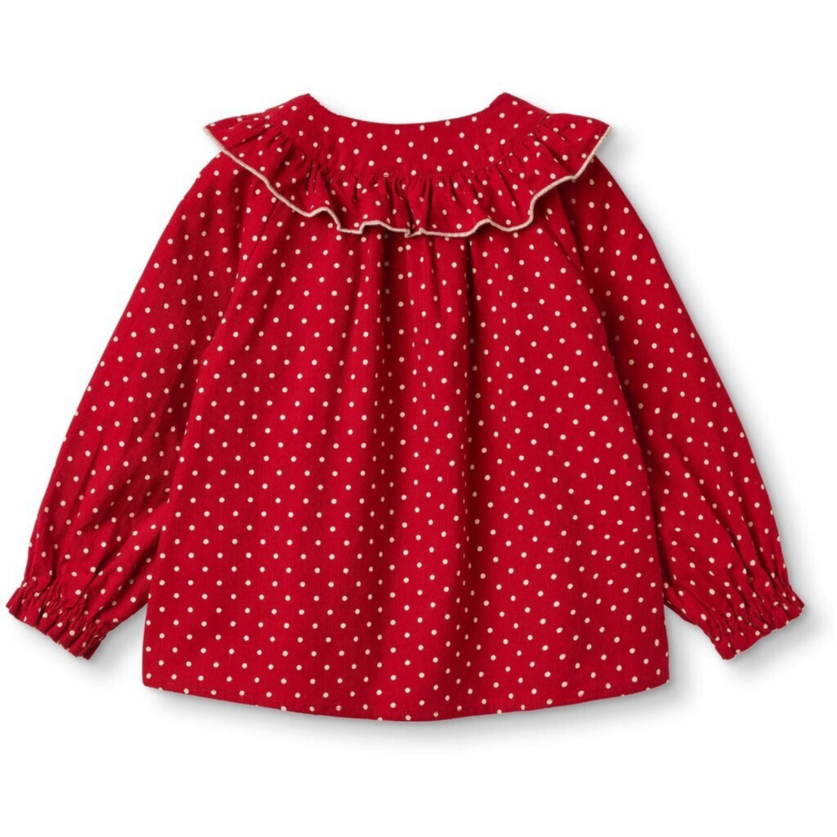 Fliink Pompeian Red Dolly Dot Ls Blouse