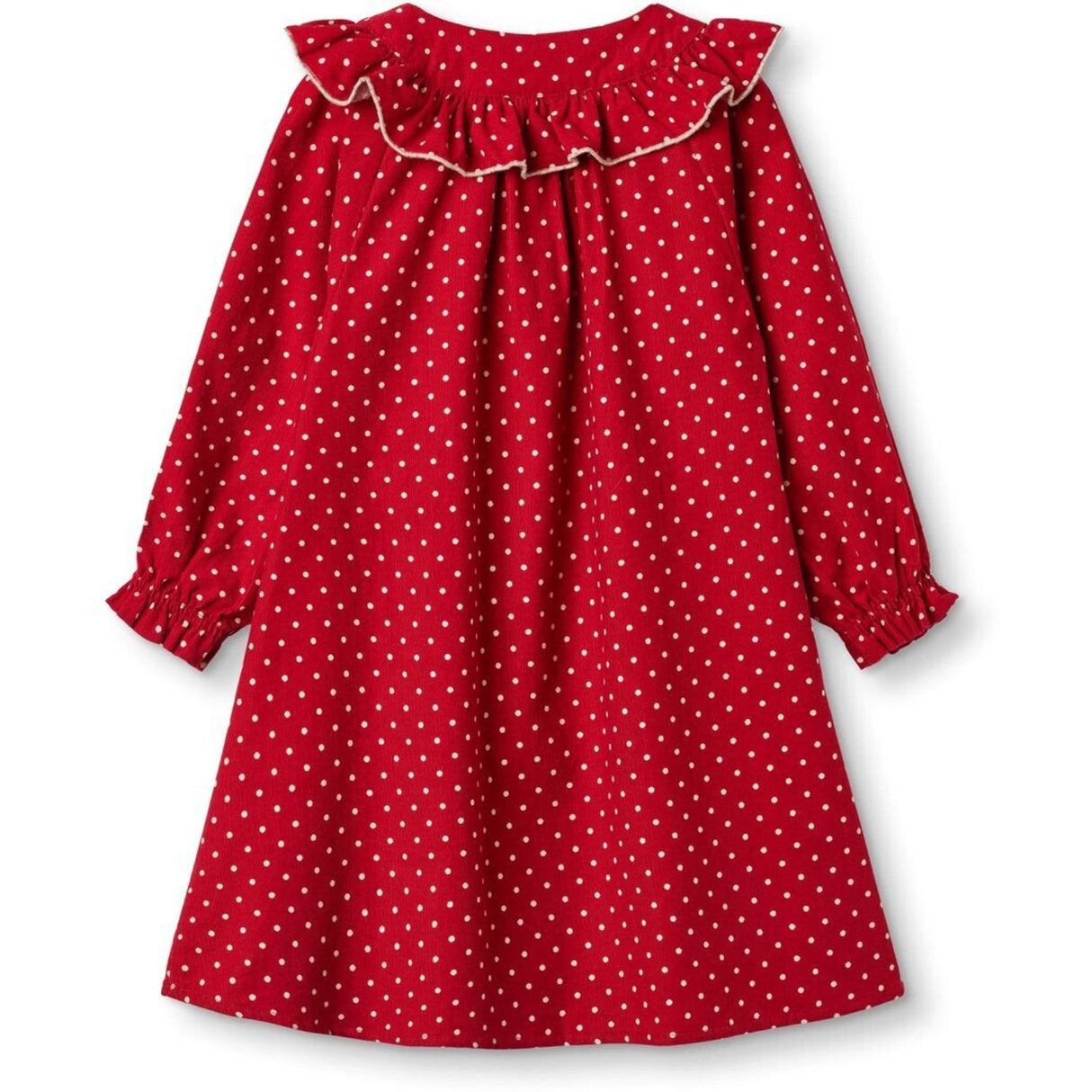 Fliink Pompeian Red  Dolly Dot Collar Dress