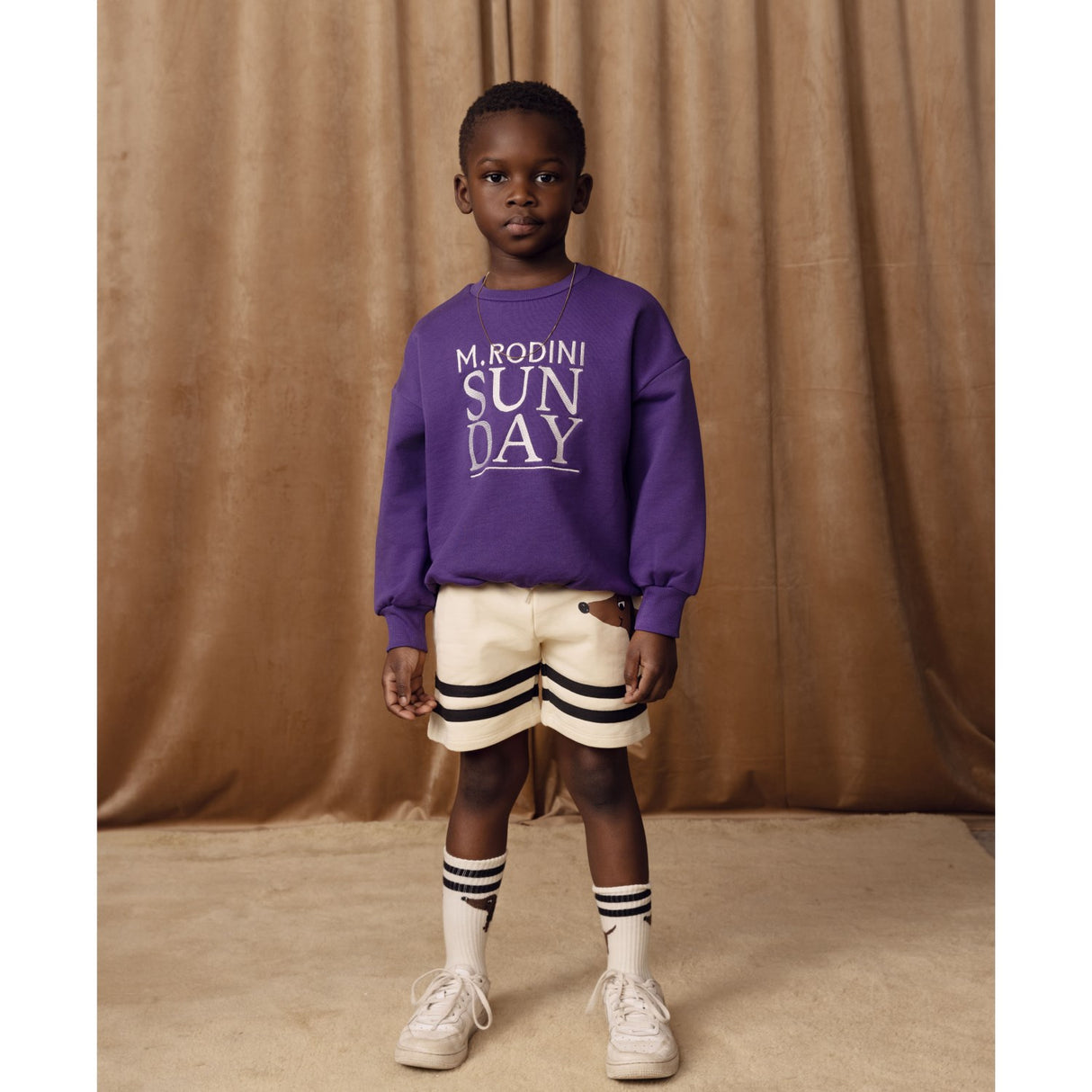 Mini Rodini Purple Sunday Embroidery Collegegenser