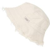 Huttelihut Irish Cream Bøttehatt Lin Denim