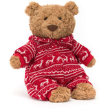 Jellycat Bartholomew Bjørn Vinterpyjamas 26 cm