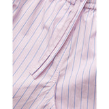 Mads Nørgaard Pinstripe/Parfait Pink Crisp Poplin Pio Shorts