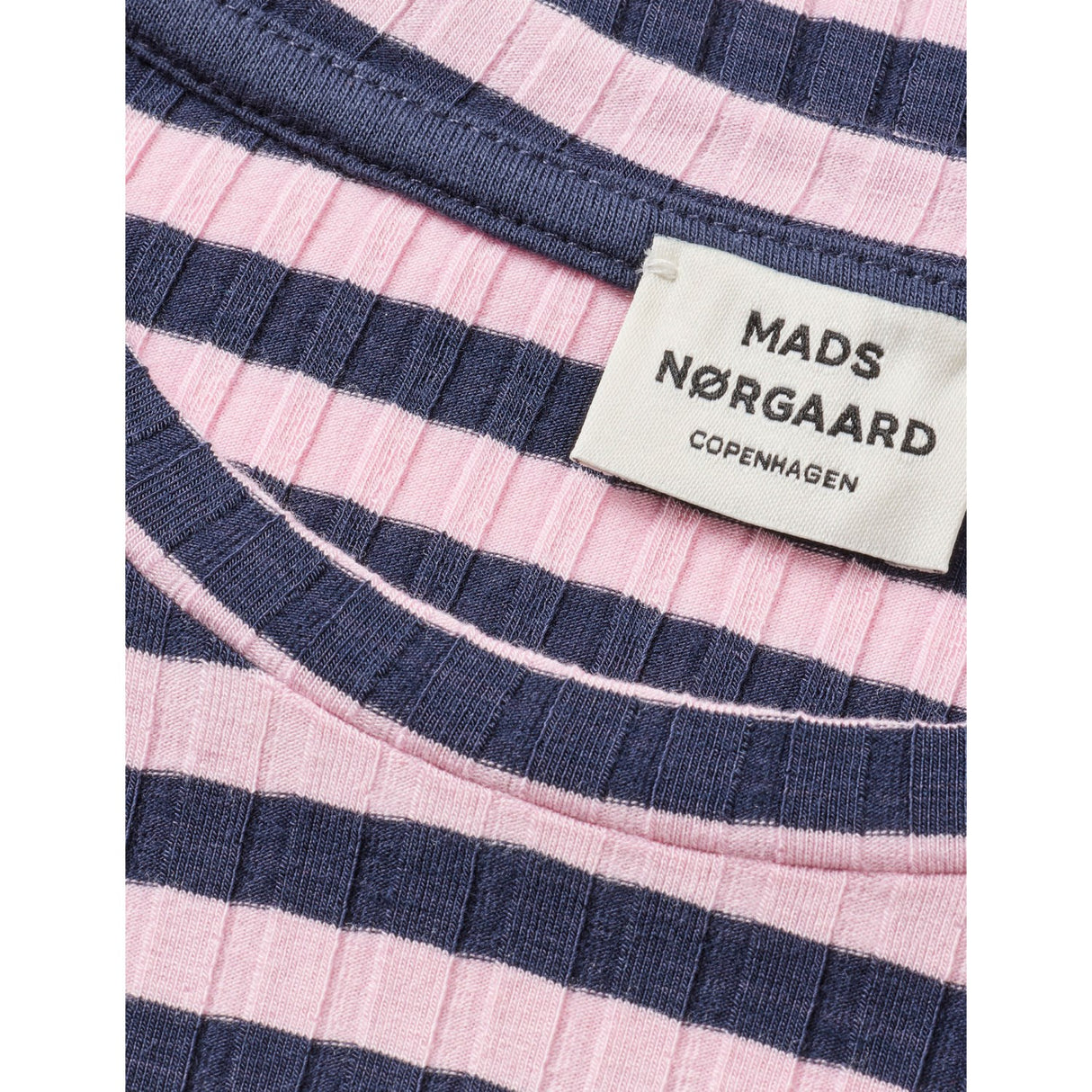 Mads Nørgaard Parisian Night/Parfait Rosa 5X5 Classic Stripe Tuviana Tee