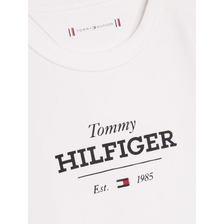 Tommy Hilfiger White Monotype Logo Body Ls